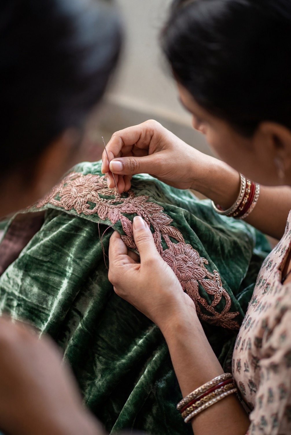 Zardozi embroidery detail